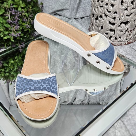 Coach Shoes - Coach Augusta Logo Mules - NEW